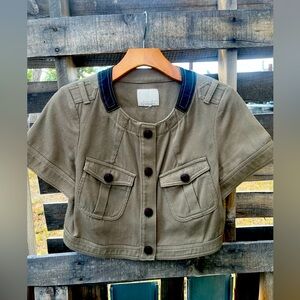 Military Style Crop Jacket